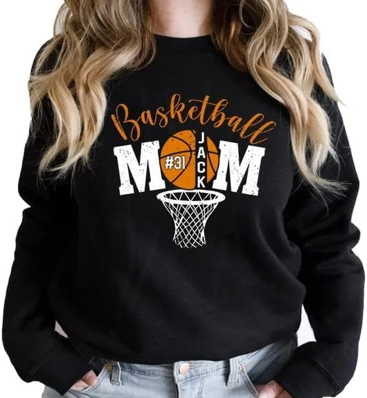 Personalized Basketball Mom Shirt, Basketball Mom Shirts for Women, Custom Basketball Mom Shirts, Basketball Mom Gifts