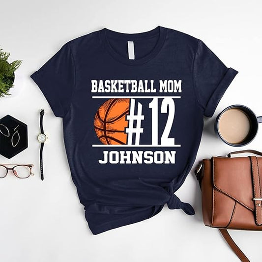 Basketball Mom Shirt Personalized Gift for Mom, Your Name Team Pullover, Game Day