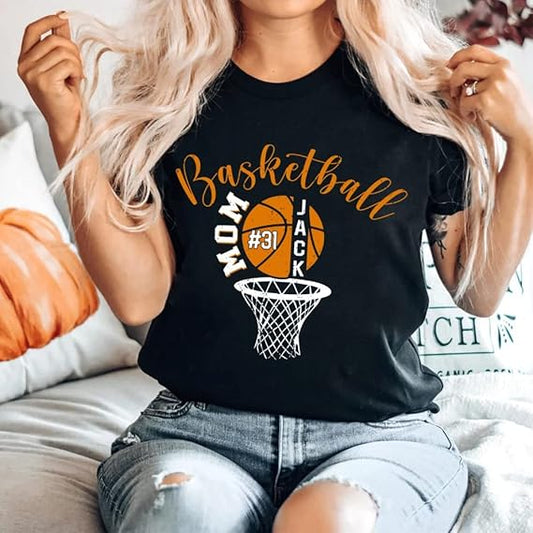 Basketball Mom Shirt Personalized Gift for Mom, Your Name Team Pullover, Game Day