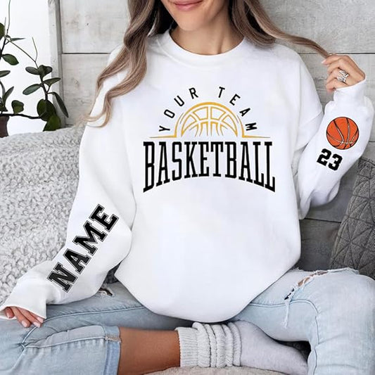 Basketball Mom Shirt Personalized Gift for Mom, Basketball Shirt Custom Your Name, Number, Team Name, Game Day Shirts