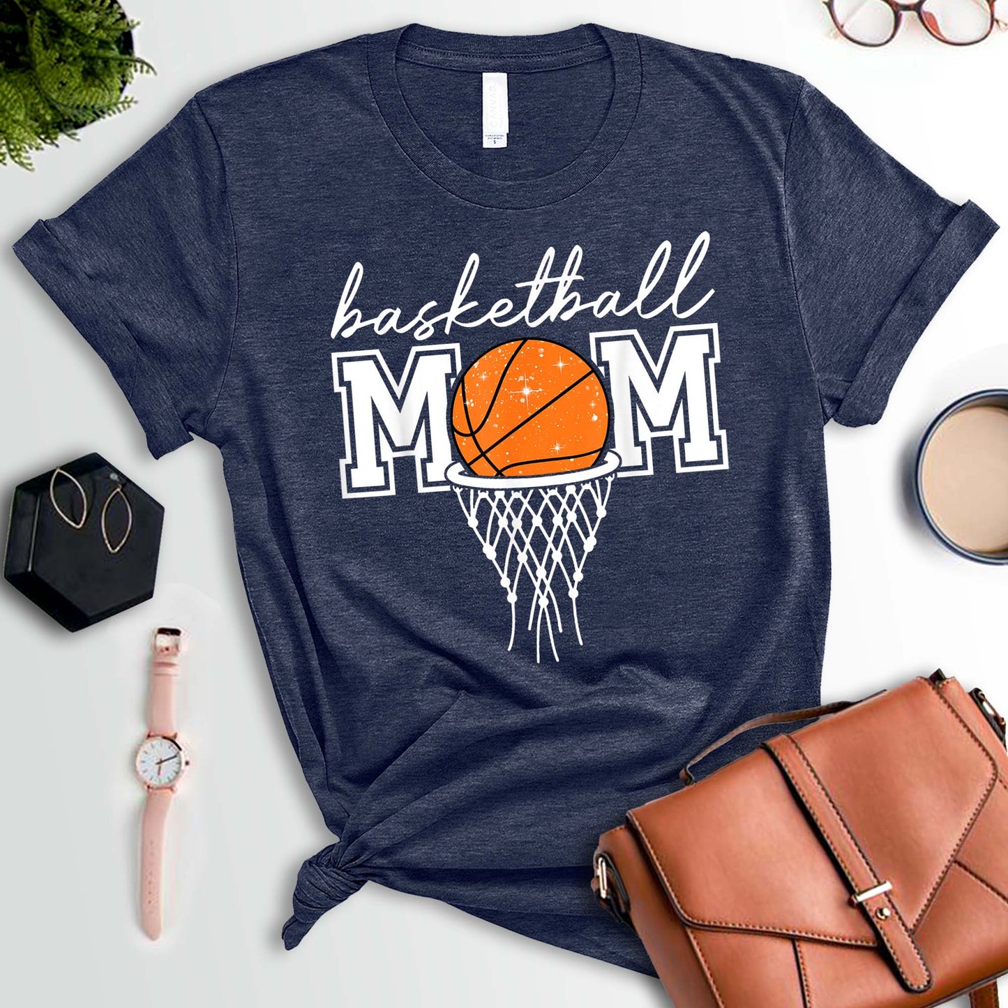 Basketball Mom Shirt Gift for Mom, Your Name Team, Game Day Shirt