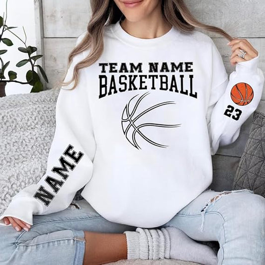 Basketball Mom Shirt Personalized Gift for Mom, Basketball Shirt Custom Your Name, Number, Team Name, Game Day Shirts