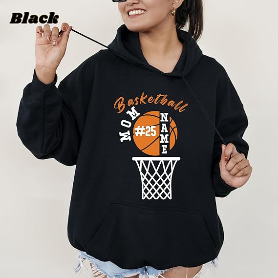 Basketball Mom Shirt Personalized Gift for Mom, Your Name Team Pullover, Game Day